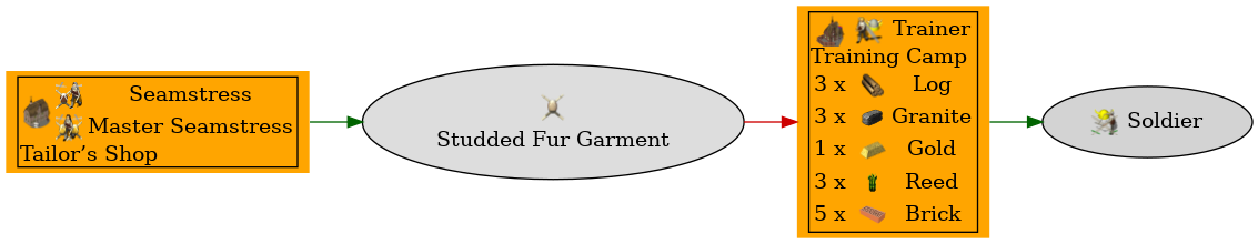 Graph for Studded Fur Garment